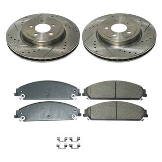 Callahan Brake Parts® - Drilled and Slotted Front Brake Kit