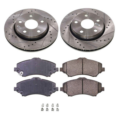 Brake Rached Front Callahan Brake Parts® K043049 - Drilled and Slotted Front Brake Kit
