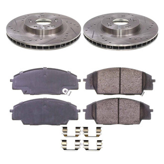 Callahan Brake Parts® - Drilled and Slotted Front Brake Kit