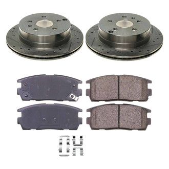 Callahan Brake Parts® - Drilled and Slotted Rear Brake Kit