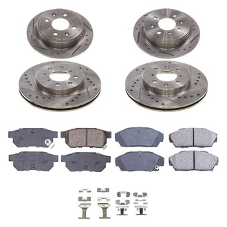 Callahan Brake Parts® - Drilled and Slotted Front and Rear Brake Kit