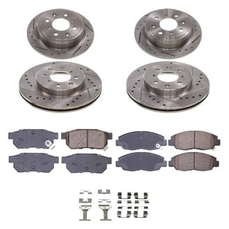 Callahan Brake Parts® - Drilled and Slotted Front and Rear Brake Kit