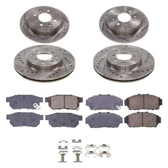 Callahan Brake Parts® - Drilled and Slotted Front and Rear Brake Kit