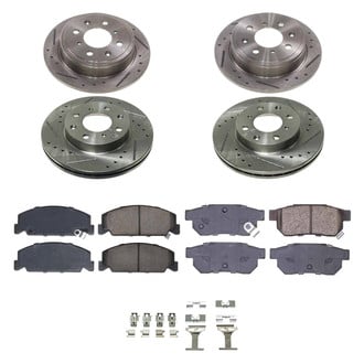 Callahan Brake Parts® - Drilled and Slotted Front and Rear Brake Kit