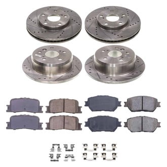 Callahan Brake Parts® - Drilled and Slotted Front and Rear Brake Kit