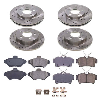 Callahan Brake Parts® - Drilled and Slotted Front and Rear Brake Kit