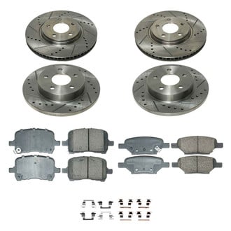 Callahan Brake Parts® - Drilled and Slotted Front and Rear Brake Kit