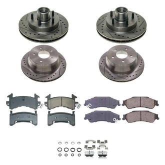 Callahan Brake Parts® - Drilled and Slotted Front and Rear Brake Kit