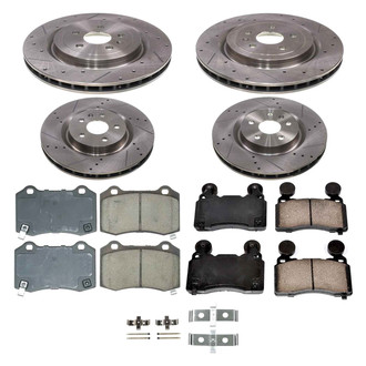 Callahan Brake Parts® - Drilled and Slotted Front and Rear Brake Kit