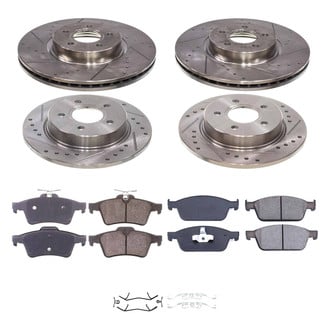 Callahan Brake Parts® - Drilled and Slotted Front and Rear Brake Kit