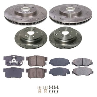 Callahan Brake Parts® - Drilled and Slotted Front and Rear Brake Kit