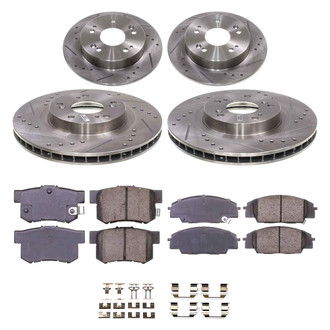 Callahan Brake Parts® - Drilled and Slotted Front and Rear Brake Kit