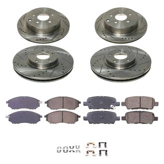 Callahan Brake Parts® - Drilled and Slotted Front and Rear Brake Kit