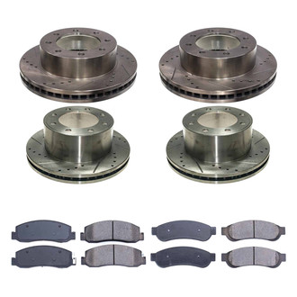 Callahan Brake Parts® - Drilled and Slotted Front and Rear Brake Kit
