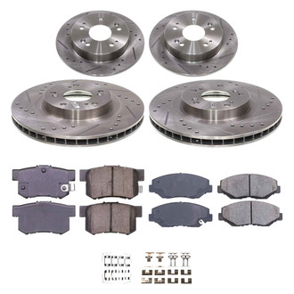 Callahan Brake Parts® - Drilled and Slotted Front and Rear Brake Kit