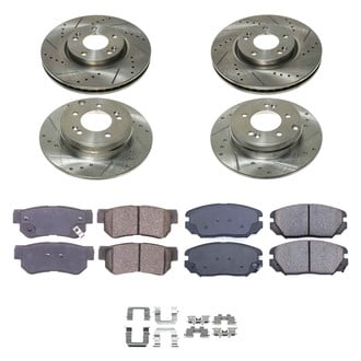 Callahan Brake Parts® - Drilled and Slotted Front and Rear Brake Kit