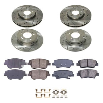 Callahan Brake Parts® - Drilled and Slotted Front and Rear Brake Kit