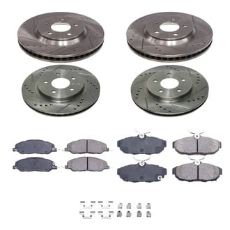 Callahan Brake Parts® - Drilled and Slotted Front and Rear Brake Kit