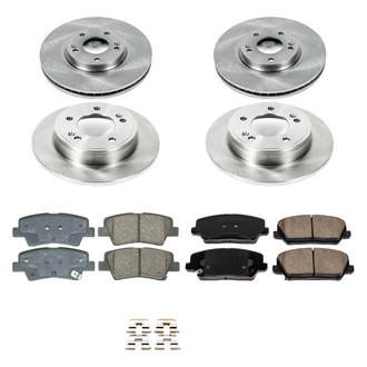 Callahan Brake Parts® - Plain Front and Rear Brake Kit