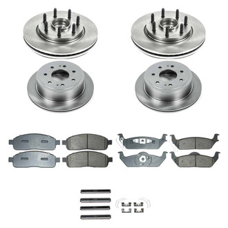 Callahan Brake Parts® - Plain Front and Rear Brake Kit