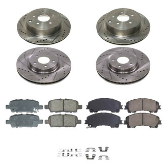Callahan Brake Parts® - Drilled and Slotted Front and Rear Brake Kit