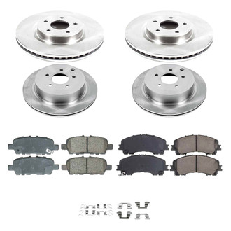 Callahan Brake Parts® - Plain Front and Rear Brake Kit
