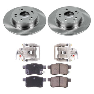 Callahan Brake Parts® - Plain Rear Brake Kit with Calipers
