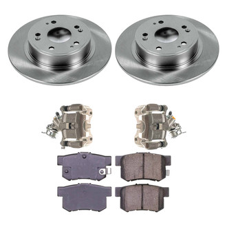 Callahan Brake Parts® - Plain Rear Brake Kit with Calipers