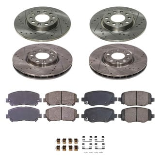 Callahan Brake Parts® - Drilled and Slotted Front and Rear Brake Kit