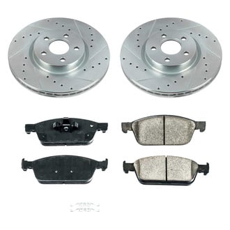 Callahan Brake Parts® - Drilled and Slotted Front Brake Kit