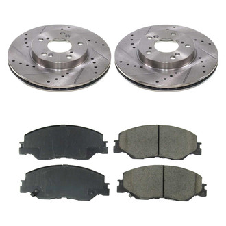 Callahan Brake Parts® - Drilled and Slotted Front Brake Kit