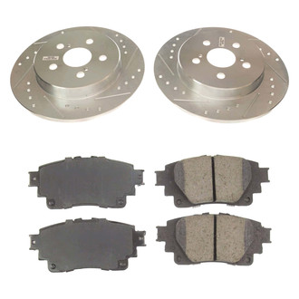 Callahan Brake Parts® - Drilled and Slotted Rear Brake Kit