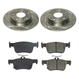 Callahan Brake Parts® - Drilled and Slotted Rear Brake Kit