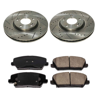 Callahan Brake Parts® - Drilled and Slotted Front Brake Kit