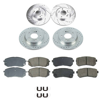 Callahan Brake Parts® - Drilled and Slotted Front and Rear Brake Kit