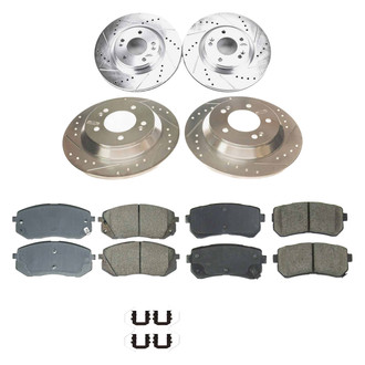 Callahan Brake Parts® - Drilled and Slotted Front and Rear Brake Kit