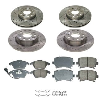 Callahan Brake Parts® - Drilled and Slotted Front and Rear Brake Kit