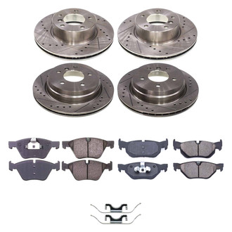 Callahan Brake Parts® - Drilled and Slotted Front and Rear Brake Kit