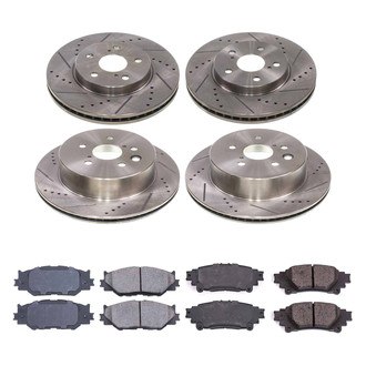 Callahan Brake Parts® - Drilled and Slotted Front and Rear Brake Kit