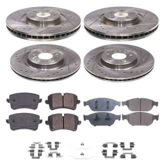 Callahan Brake Parts® - Drilled and Slotted Front and Rear Brake Kit