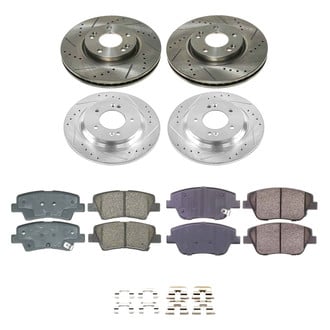 Callahan Brake Parts® - Drilled and Slotted Front and Rear Brake Kit