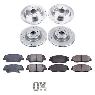 Callahan Brake Parts® - Drilled and Slotted Front and Rear Brake Kit