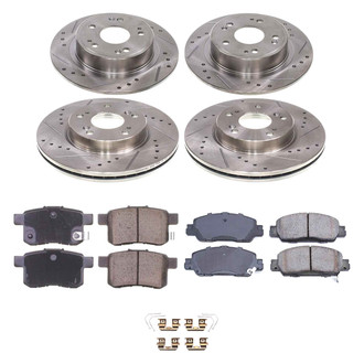 Callahan Brake Parts® - Drilled and Slotted Front and Rear Brake Kit