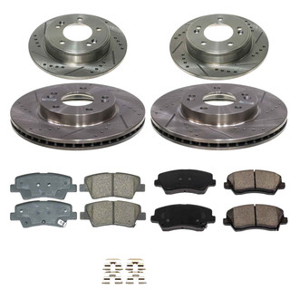 Callahan Brake Parts® - Drilled and Slotted Front and Rear Brake Kit