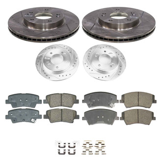 Callahan Brake Parts® - Drilled and Slotted Front and Rear Brake Kit