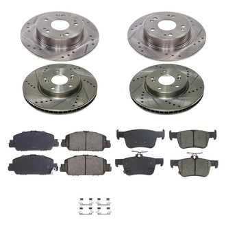 Callahan Brake Parts® - Drilled and Slotted Front and Rear Brake Kit