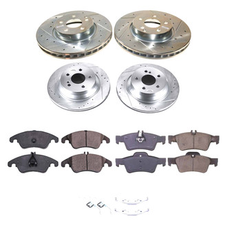 Callahan Brake Parts® - Drilled and Slotted Front and Rear Brake Kit