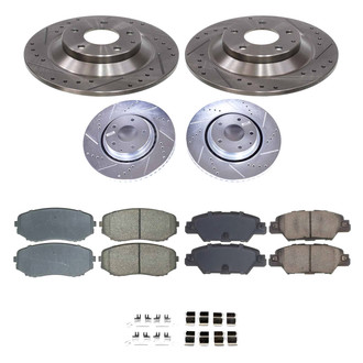 Callahan Brake Parts® - Drilled and Slotted Front and Rear Brake Kit
