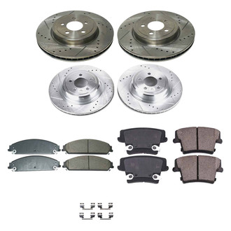 Callahan Brake Parts® - Drilled and Slotted Front and Rear Brake Kit
