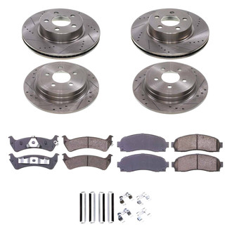 Callahan Brake Parts® - Drilled and Slotted Front and Rear Brake Kit
